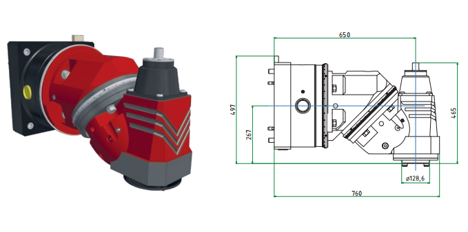 臥式鏜銑床銑頭